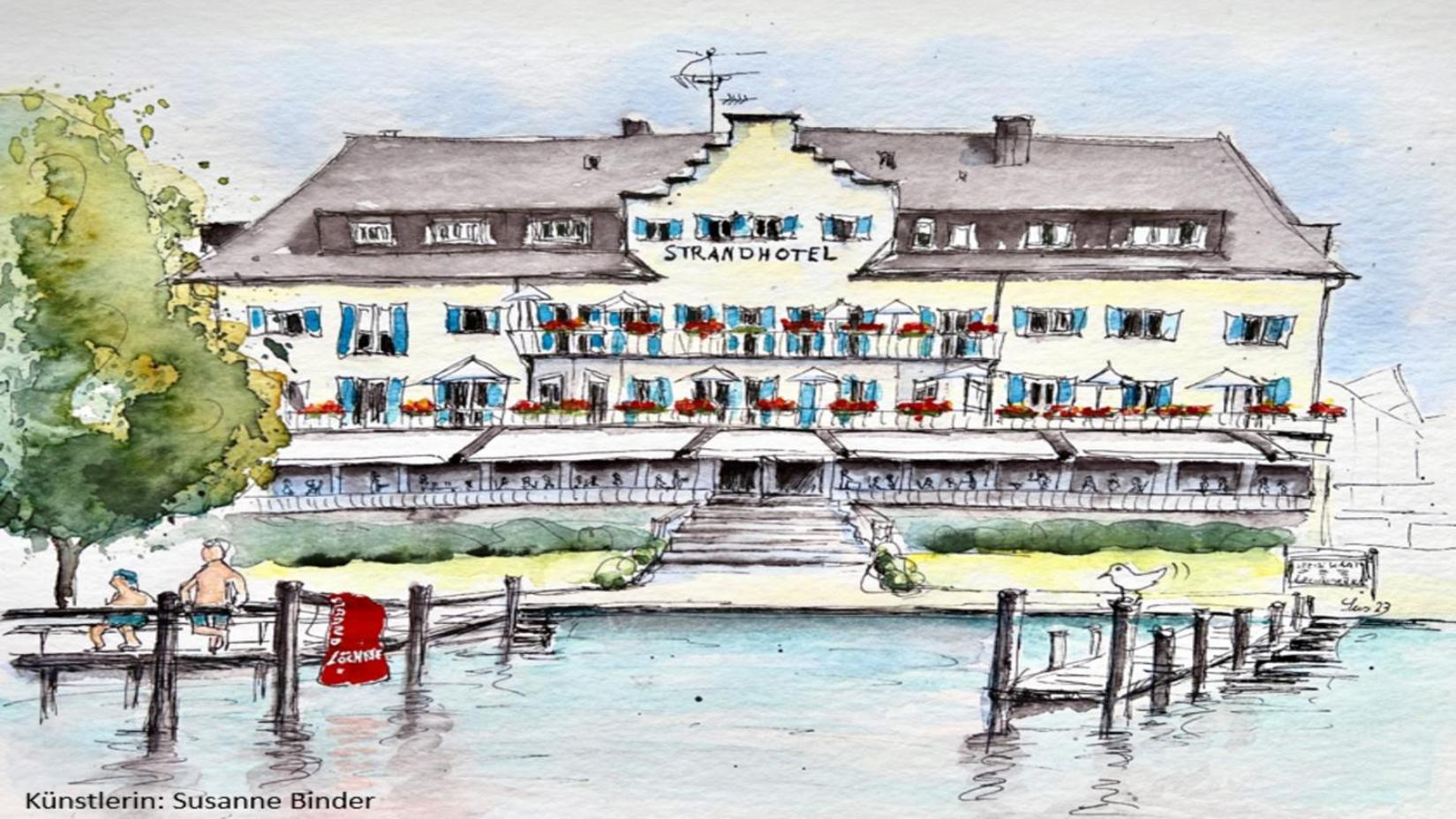 Strandhotel Loechnerhaus Đảo Đảo Reichenau Ngoại thất bức ảnh